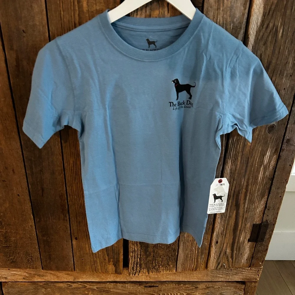 NWT THE BLACK DOG DOCK COLLECTION T SHIRT TOP SMALL BAY BLUE KIDS YOUTH (6) NEW - Picture 2 of 7